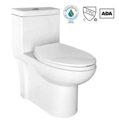 China Ada One Piece Toilet Single Flush Siphonic Close Coupled Sanitary Ware for sale