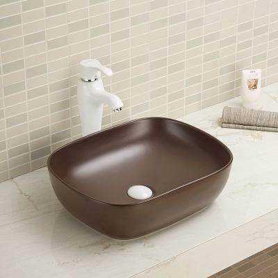 China 500mm 600mm Rectangular Countertop Basin With Overflow for sale