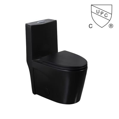China Toaletes duplos Matte Black Csa Toilet With 10,5 dos banheiros da válvula nivelada do sifão áspero no preto à venda