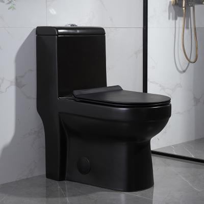 China Modern Bathrooms Toilets Dual-Flush Elongated 1-Piece Toilet With Soft-Closing Seat for sale