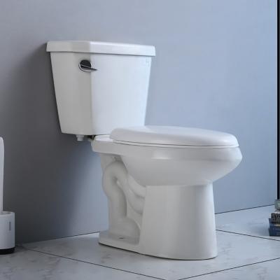 China Elongated 2 Piece Toilet Watersense Commercial Toilets Soft Closed PP Seat for sale