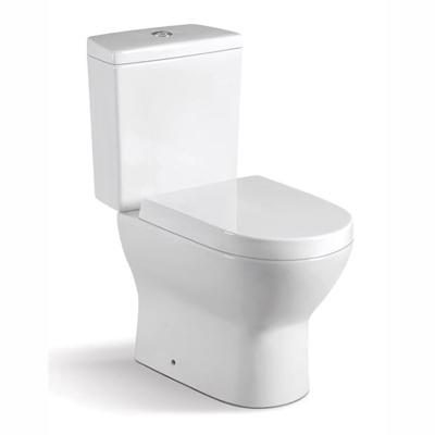China Dual Flush Two Piece Round Toilet Top Flush Button For Small Bathrooms for sale