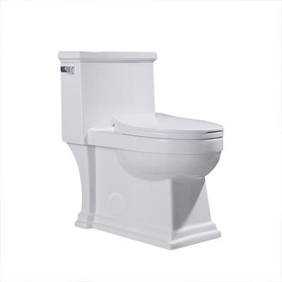 China One Piece Elongated Skirted Toilet 1.6 Gpf Siphonic Flushing Toilet White for sale