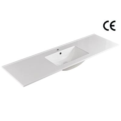 China Lavado de cerámica del lavabo de la vanidad con el gabinete 610X460X180m m rectangulares grandes en venta