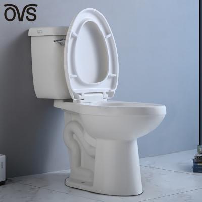 China Tall Ada 2 Piece Toilet Dual Flush Toilet Elongated Bowl Two Piece Closet for sale