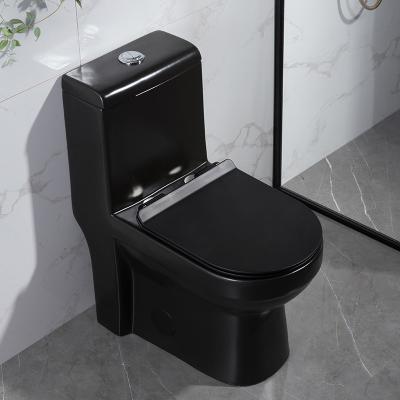 China Ceramic Sanitaryware One Piece Toilet Commode Hotel Skirted Round Toilet for sale