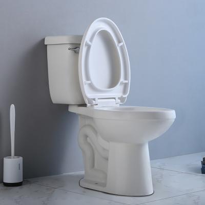 China Single Flush Two Piece Elongated Toilet Right Height 12