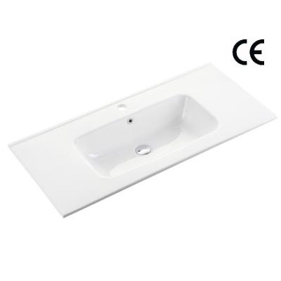 China 35 Inch Vanity Top Bathroom Sink Rectangle Vessel Basin 910X460X180mm for sale