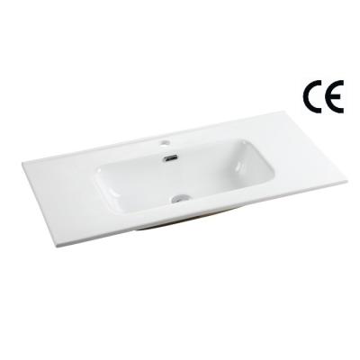 China Ceramic Large Bathroom Rectangular Vessel Sink Vanities 1000mm for sale