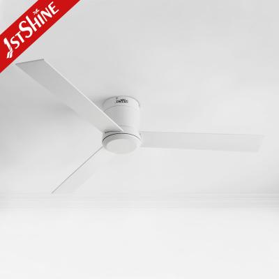 China 3 Natural Plywood Blades Flush Mount Decorative Ceiling Fan Without Light for sale
