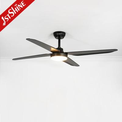 China 52 Inch Indoor Modern Ceiling Fan 5 Speed Quiet DC Motor Reversible With Light for sale