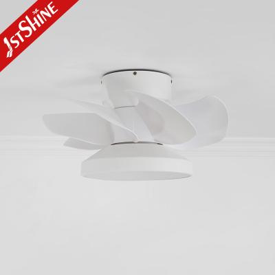 China Flush Mount Small Led Light Ceiling Fan With Decorative Quiet DC Motor for sale