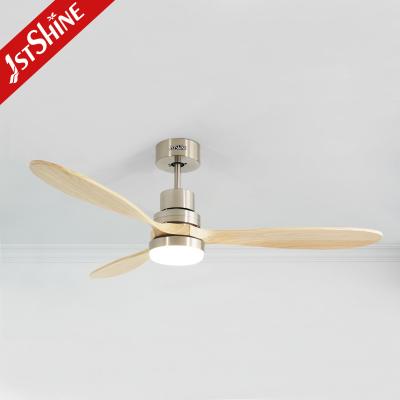 China OEM Smart 110v Solid Wood Ceiling Fan Color Changing AC Motor for sale