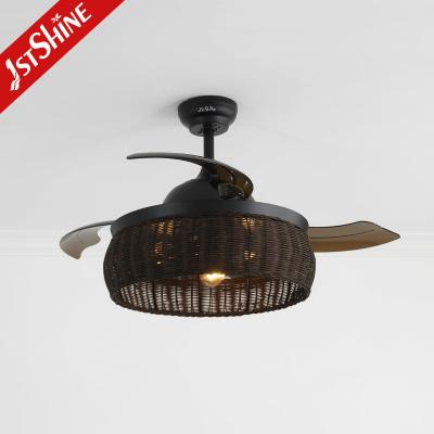 China Remote Control Caged Light Ceiling Fan , Decorative LED Ceiling Fan for sale