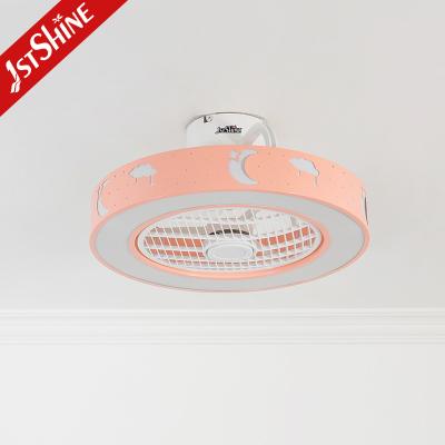 China Children'S Theme Flush Mount LED Ceiling Fan , Pink Ceiling Fan With DC Motor for sale