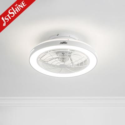 China White Modern Bedroom Ceiling Fan Light Flush Mount Ceiling Fan Box OEM for sale
