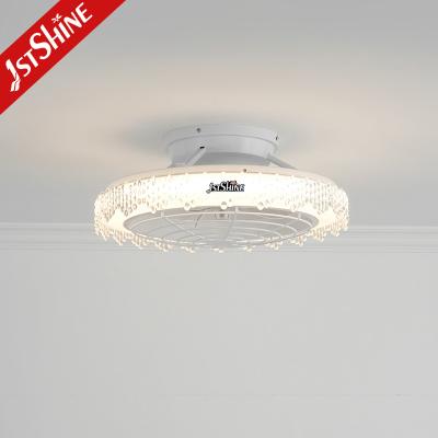 China Acrylic Shell LED Ceiling Fan Dimmable LED Light Fan With Quite DC Motor for sale