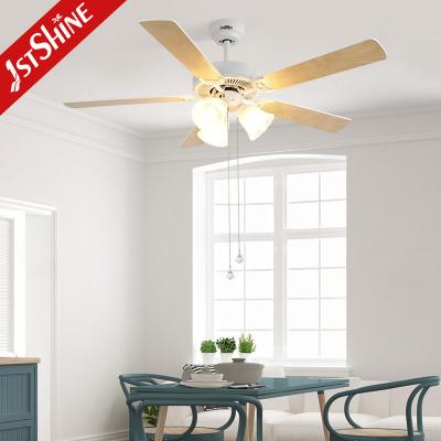 China Traditional 35W Decorative Ceiling Fan Pull Chain 5 Mdf Blades For Living Room for sale
