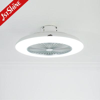 China White Bedroom Ceiling Fan Light DC Motor Flush Mount Quiet Energy Saving for sale