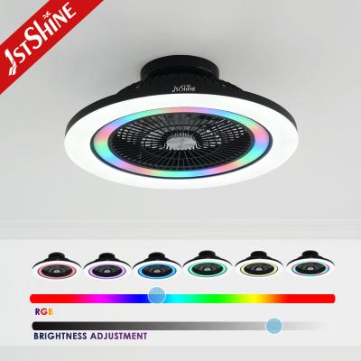 Chine Ventilateur sans lame de chambre avec APP intelligent lumineux RVB Noir Moderne Petite taille Multicolore à vendre