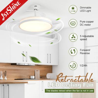 Китай Invisible Led Ceiling Fan With 5 Speed Control For Retractable Ceiling Fan Light продается