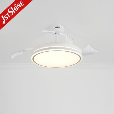 China 3 Color Folded LED Ceiling Fan Remote Smart Control Chandelier Ceiling Fans With Lights for sale
