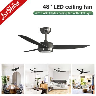 China Black Dimmable LED Ceiling Fan For Home 48