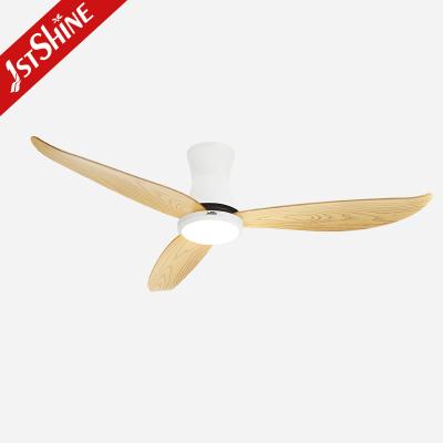China 52 Inch Low Profile Ceiling Fan With Light Plastic Blade DC Motor Low Noise à venda