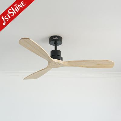 China Wood Ceiling Fan With Dc Motor Low Noise High Speed Downrod Ceiling for sale