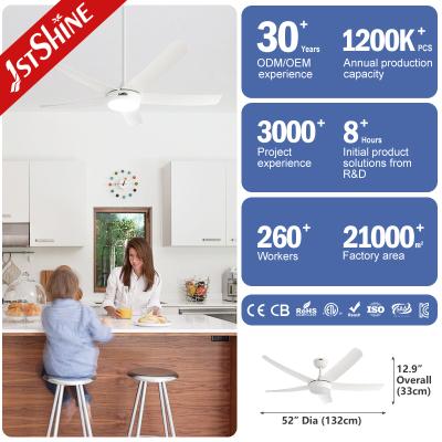 China Moderne plafondventilator van 52 inch met afstandsbediening en ingebouwd LED-licht voor stille koeling Te koop