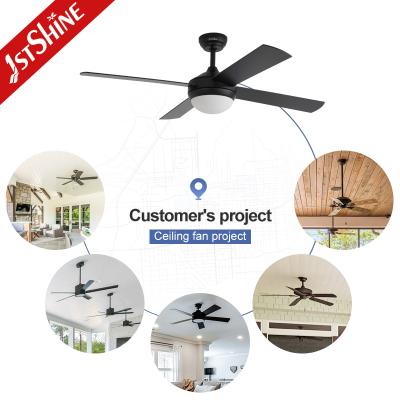 China 52 inch LED plafondventilator met afstandsbediening 6 snelheden en ≤ 30 dB geluid Te koop