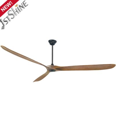 China Indoor 88 Inch 35w Solid Wood Ceiling Fan With Electric DC Motor for sale
