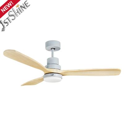 China Solid Wood Smart 110v Color Changing Ceiling Fan Remote Control AC Motor for sale