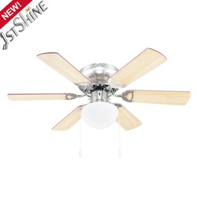 China 32'' 6 MDF Blades Decorative AC Motor Ceiling Fan With Light Kit for sale