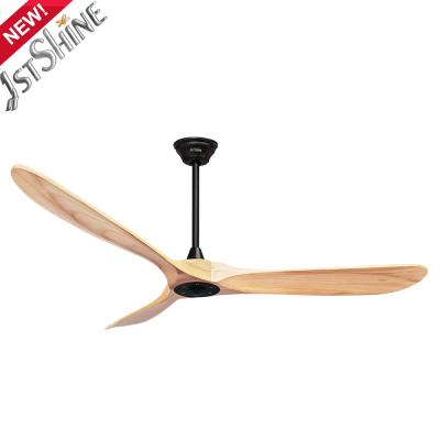 China OEM Remote Control Bldc Solid Wood Ceiling Fan With LED Lighting for sale