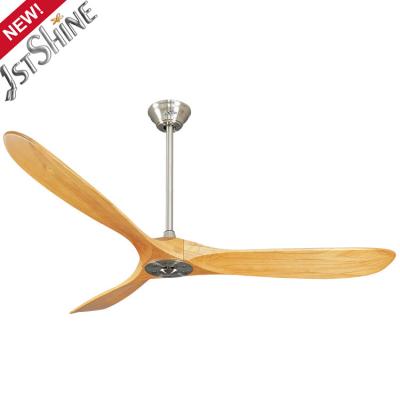 China Remote Control Decorative 60 Inch Ceiling Fan Wood Design For Bedroom for sale