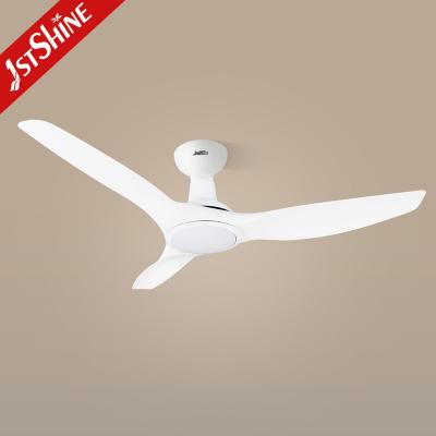 China Power Saving AC Motor Plastic Ceiling Fan White Warm Yellow Light for sale