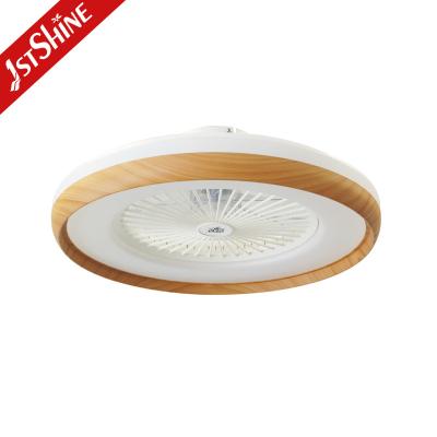 China Imitation Wood Grain Finish 23 Inch AC Motor LED Bedroom Ceiling Fan for sale