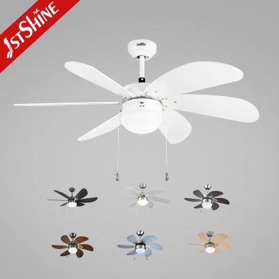 China Pull Chain Style 42 Inch LED Ceiling Fan With 6 MDF Blades for sale