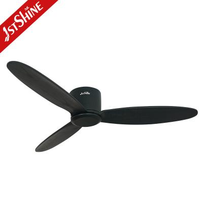 China 52'' Noiseless Motor Remote LED Ceiling Fan With 3 Wood Blades for sale
