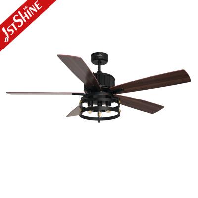 China Black 52 Inches Industrial Ceiling Fan AC Motor Indoor Decorative for sale
