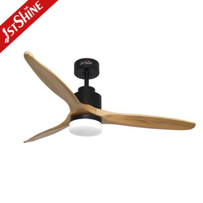 China Wobble Free 3 Solid Wood Blade Ceiling Fan With Remote Control for sale