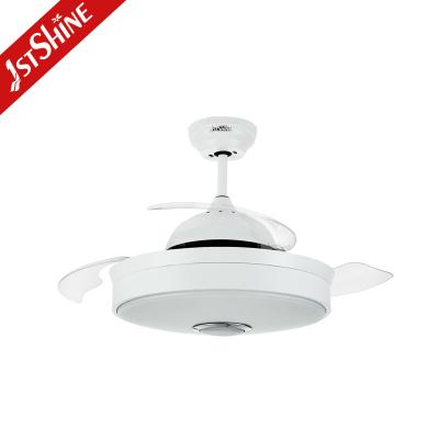 China Smart 5 Speeds Retractable Ceiling Fan Light With Time Settings for sale