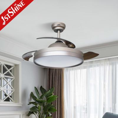 China Modern 65W LED Retractable Ceiling Fan Light Dimmable ABS Blades for sale