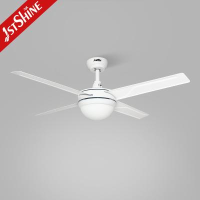 China OEM 4 Iron Blades Dimmable Remote LED Ceiling Fan 230V 50HZ for sale