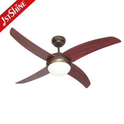 China Decorative 4 MDF Blades Retro Style Ceiling Fan 48 Inches 220V Led for sale