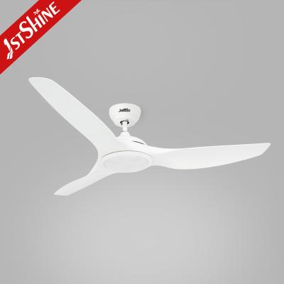 China ROHS 52 Inch White Low Noise Large Airflow Ceiling Fan Led Five Speeds Remote Control for sale