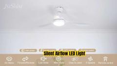 52 inch energiebesparende dimmable LED plafondventilator met afstandsbediening en multi-kleuren