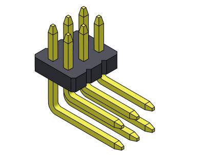 Китай Dual Row R/A Pin Electrical Connector Straight Type 2*2PIN To 2*50PIN продается