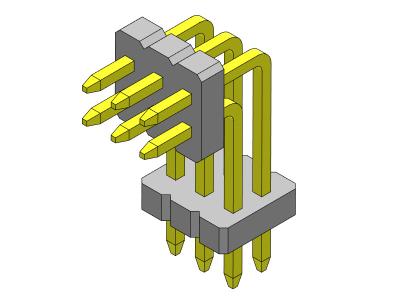 China 1.27mm Female Pin Header Connector Dual Row 2*2PIN To 2*50PIN SQ0.40mm zu verkaufen
